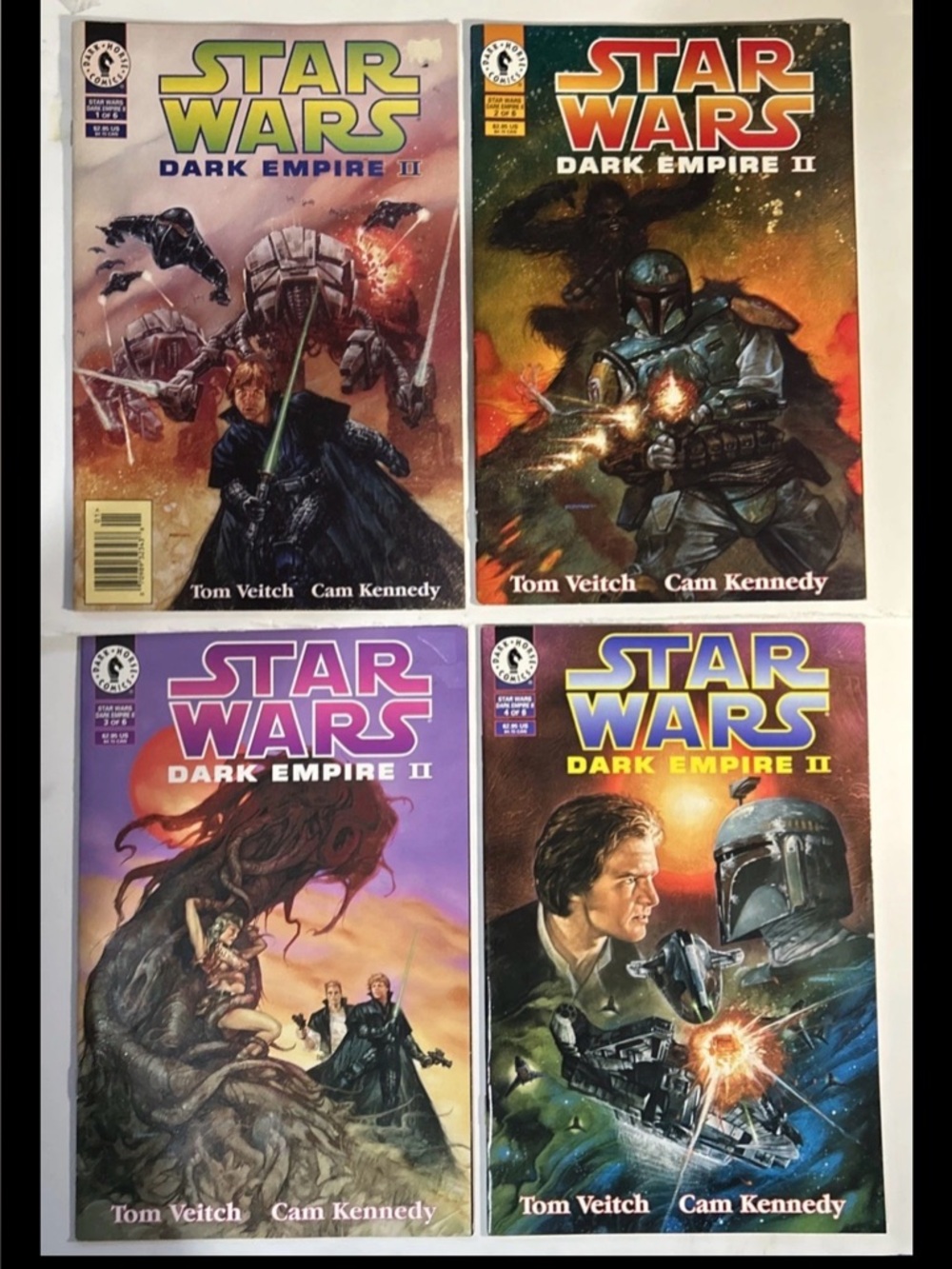 Lot of 4 : Star Wars Dark Empire II #1-4 (Dark Horse 1994) Dave Dorman Covers